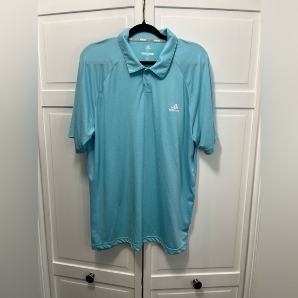 Adidas Golf Polo Short Sleeve Shirt. Color Blue Size XL